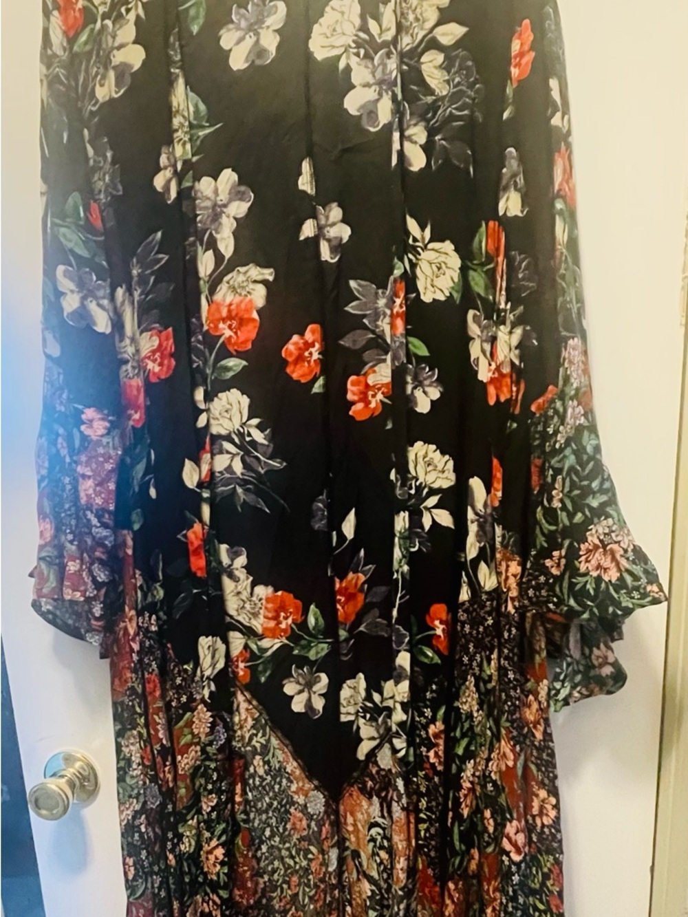 Torrid Black Floral Boho Kimono